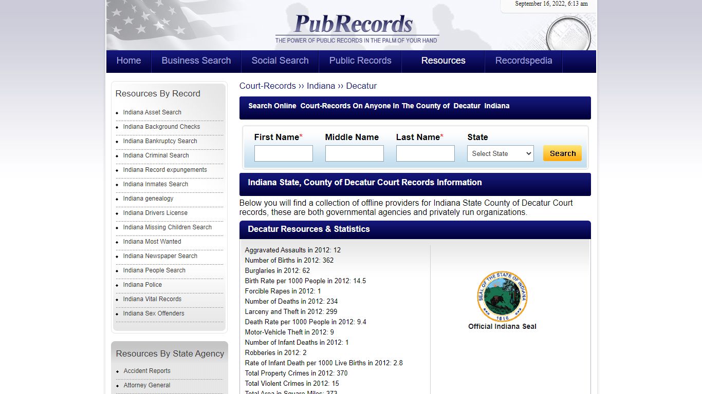 Decatur County, Indiana Court Records - Pubrecords.com